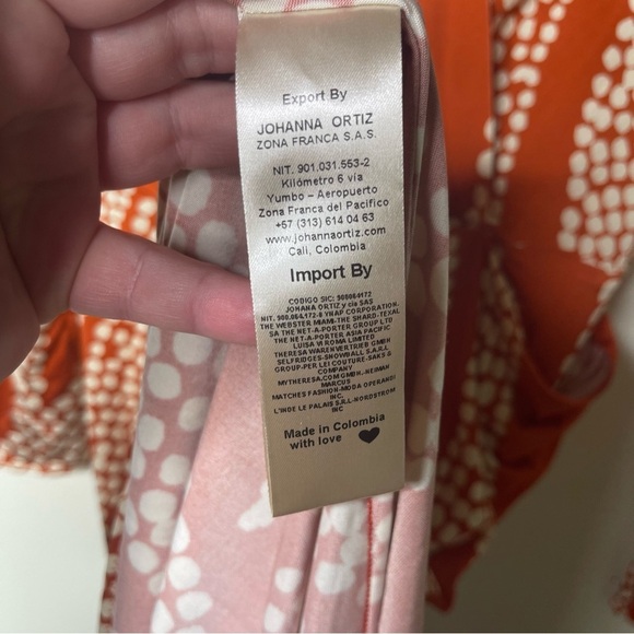 Johanna Ortiz Spice Market Hunter Midi Dress in Orange sz 4 - Picture 8 of 13